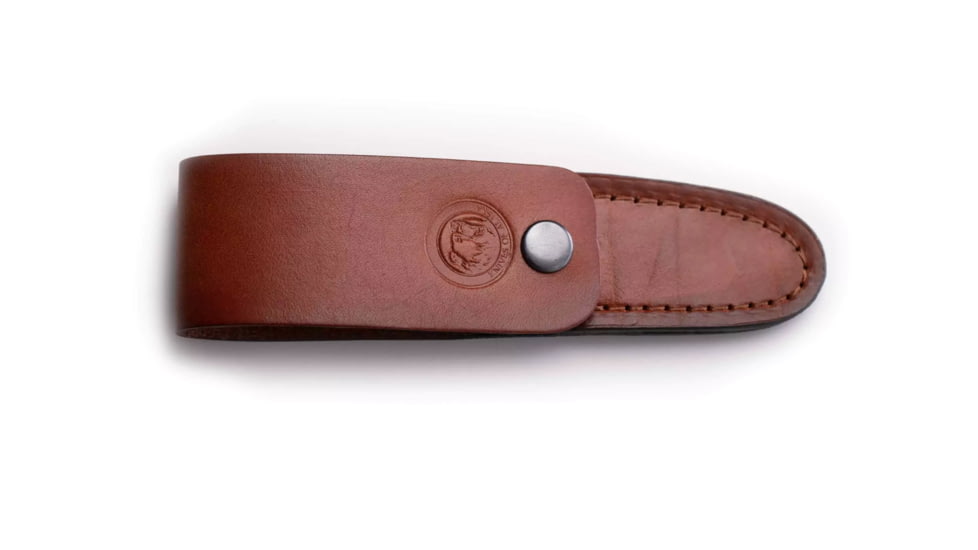 Knives of Alaska Muskrat Fixed Blade Knife, 2.25in, Magnacut Stainless Steel, Round Tip Blade, Stag, White/Brown, 00056FG