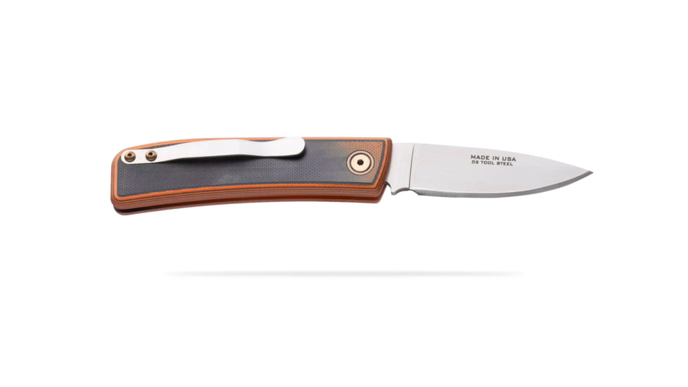 Knives of Alaska Onyx Auto Automatic Folding Knife, 2.6in, CPM MagnaCut Stainless Steel, Drop Point Blade, G10, Orange/Black Handle, 00955FG