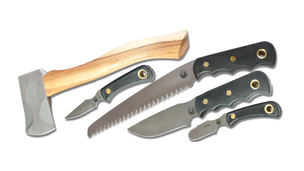 Knives of Alaska Super Pro Knives Pack w/ Wood Saw, Black, 00253FG