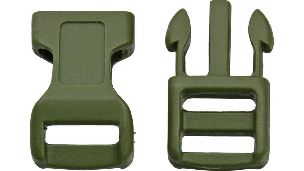 Knotty Boys Hard Plastic Buckle- 100-Piece, OD Green, 1 1/2in. x 3/4in. KYCPOD