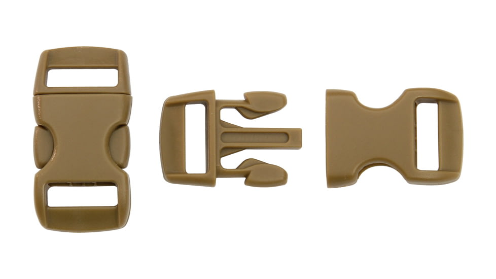 Knotty Boys Hard Plastic Buckle-50 Piece, Coyote Brown, 3/8in. KYBZ05C
