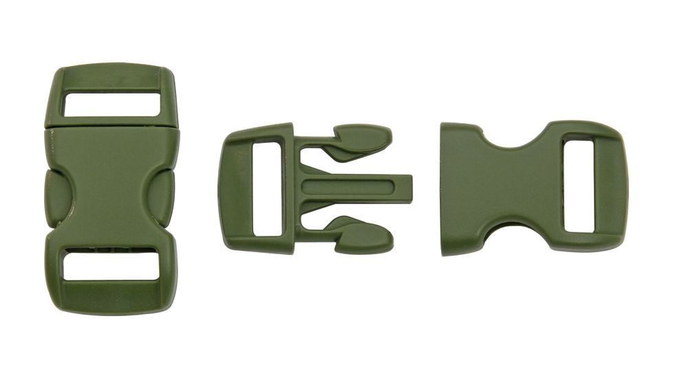 Knotty Boys Hard Plastic Buckle-50 Piece, OD Green, 3/8in. KYBZ05OD