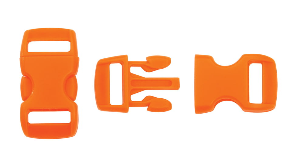 Knotty Boys Hard Plastic Buckle-50 Piece, Orange, 3/8in. KYBZ05O