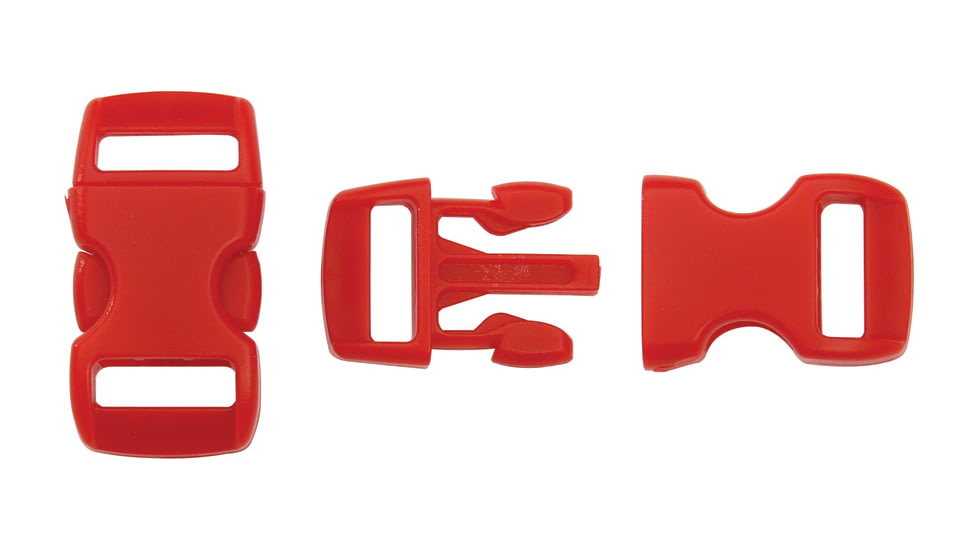 Knotty Boys Hard Plastic Buckle-50 Piece, Red, 3/8in. KYBZ05R