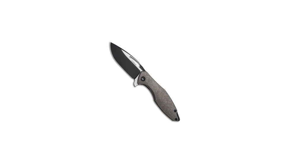 Koenig Arius Folding Knife, 3.50in, CTS-204P, Drop Point Blade, Titanium, Bronze Handle, Distress Ti w/ LP, Bronze/Black, 8.50 inch, BHQ-82729