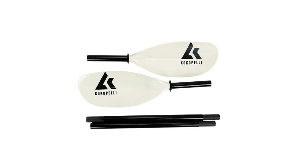 Kokopelli Packraft Alpine Lake Paddle w/ Paddle Carry Bag, 4-Piece Breakdown, 220 CM, White, 23-20901-09