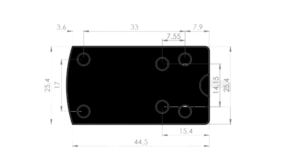 Konus 7205 Sight Pro Fission Pro 3.0 Matte Black 25mm X 18mm 4 MOA Red Dot Reti