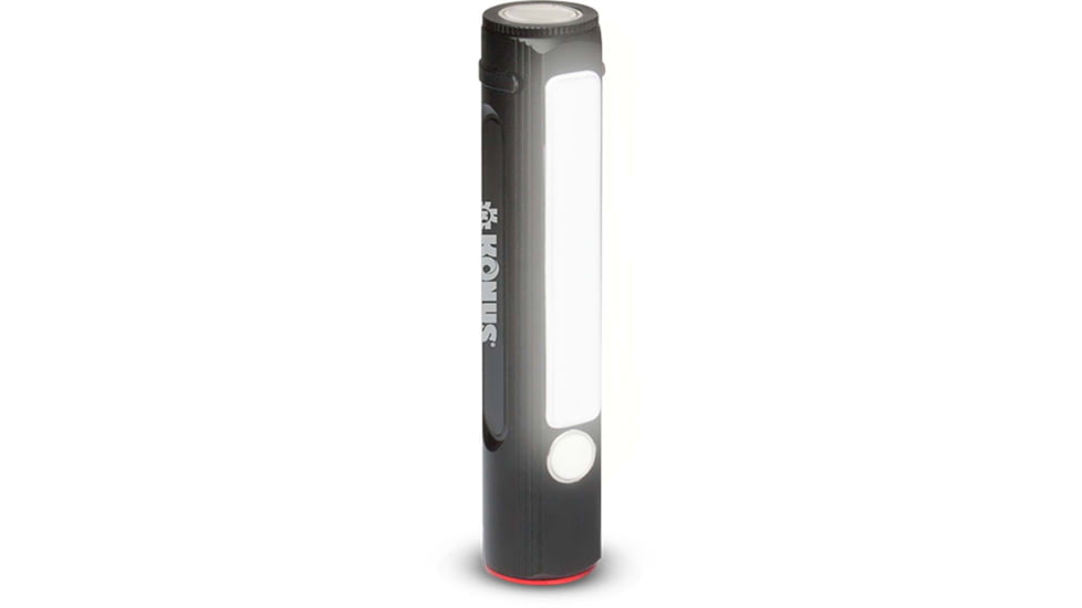 Konus KonusLight 2K LED Flashlight w/Side Lantern, 18650 Li-ion Rechargeable, White, 500/1000/2000 Lumens, Black, 3930