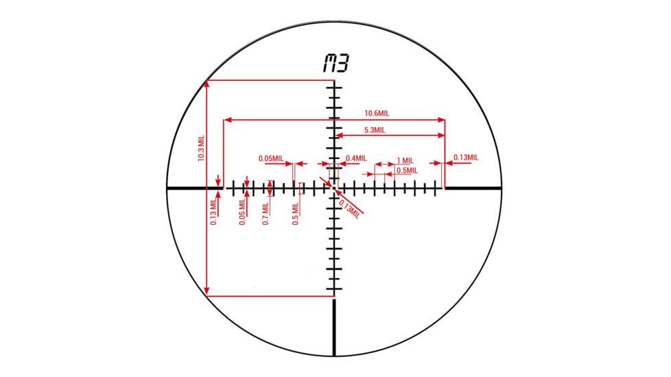 Konus KONUSPRO-EL30 Rifle Scope, 4-16x44mm, 30mm tube, LCD, 10 Interchangeable Reticles, Black, 7330