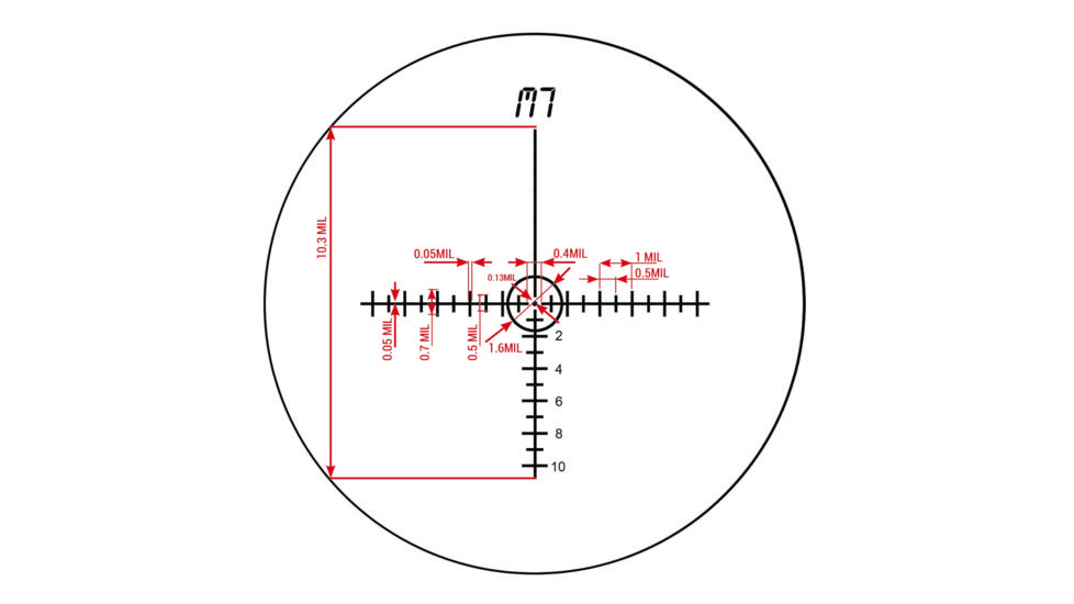Konus KONUSPRO-EL30 Rifle Scope, 4-16x44mm, 30mm tube, LCD, 10 Interchangeable Reticles, Black, 7330