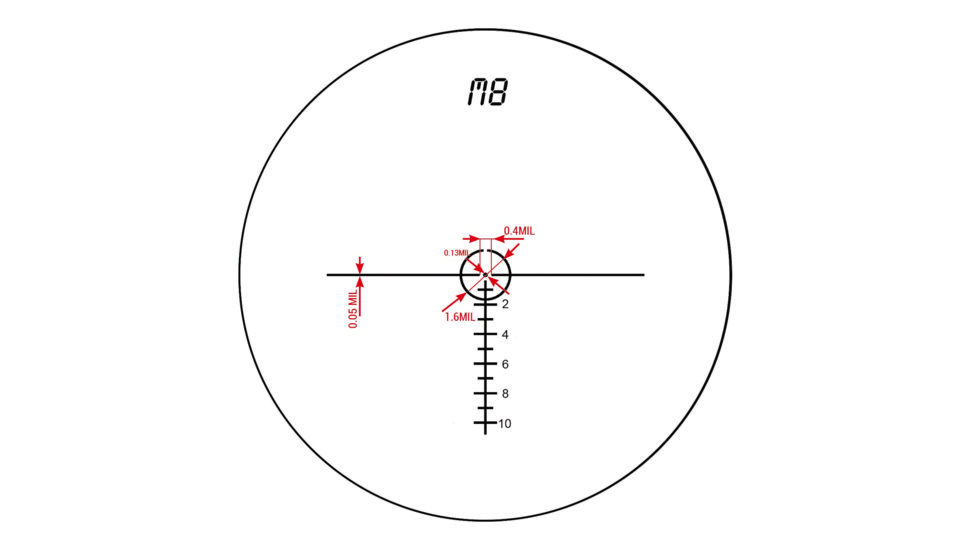 Konus KONUSPRO-EL30 Rifle Scope, 4-16x44mm, 30mm tube, LCD, 10 Interchangeable Reticles, Black, 7330