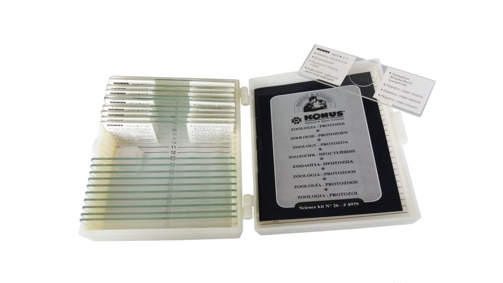 Konus Prepared Slides for Konus Kids Microscopes, Set of 10, Zoology, Protozoa 4979