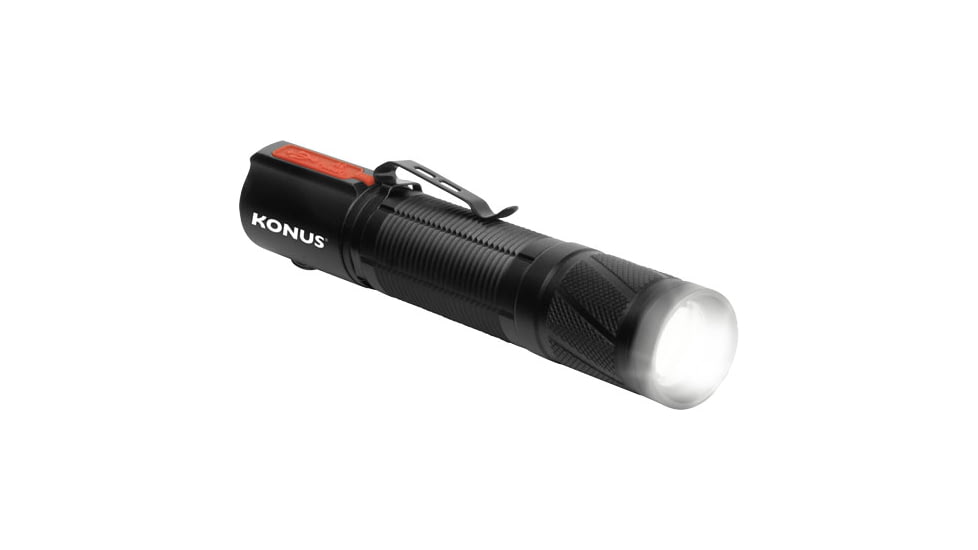 Konus KonusLight RC-7 LED Flashlight, 18650 Li-ion Rechargeable, White, 1200 Lumens, Black, 3931