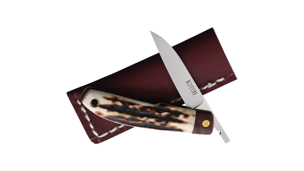 Kotoh Knives Folder Stag D2 KOT422521