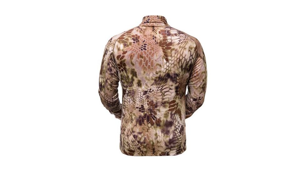 Kryptek Mens Hoplite Merino Wool Long Sleeve Zip Light Weight, Highlander, Large 15HOPLSZLWH5