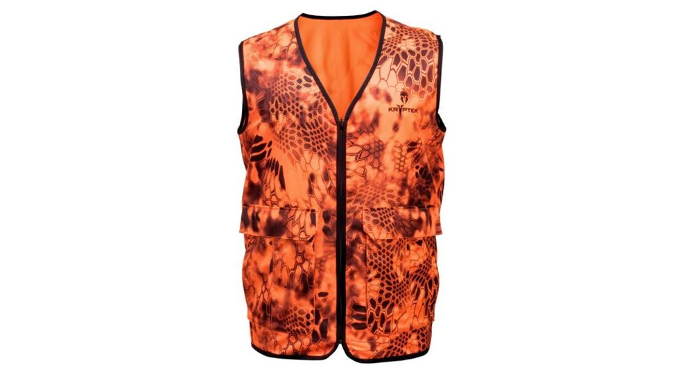 Kryptek Mens Vesuvius Vest, Inferno, Extra Small 15VESVF2