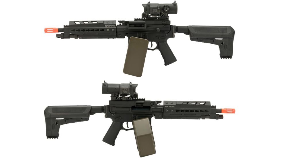 Krytac / KRISS USA Full Metal Trident MK II LMG AEG Light Machine Gun with Keymod Handguard, Black, Large, KTAEG-TRLMGE-BK01