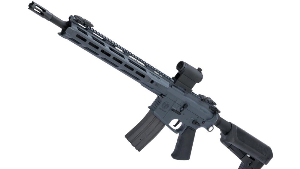 Krytac / KRISS USA Full Metal Trident MKII-M SPR Airsoft AEG Rifle, Combat Grey, Large, KTAEG-TR2SPRM-CG01