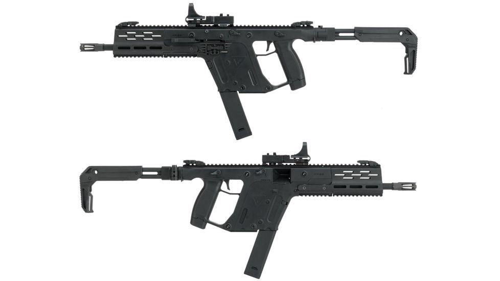 Krytac / KRISS USA Licensed Kriss Vector Airsoft AEG SMG Rifle, Limited Edition, Black, Large, KTAEG-VSMGLT-BK01