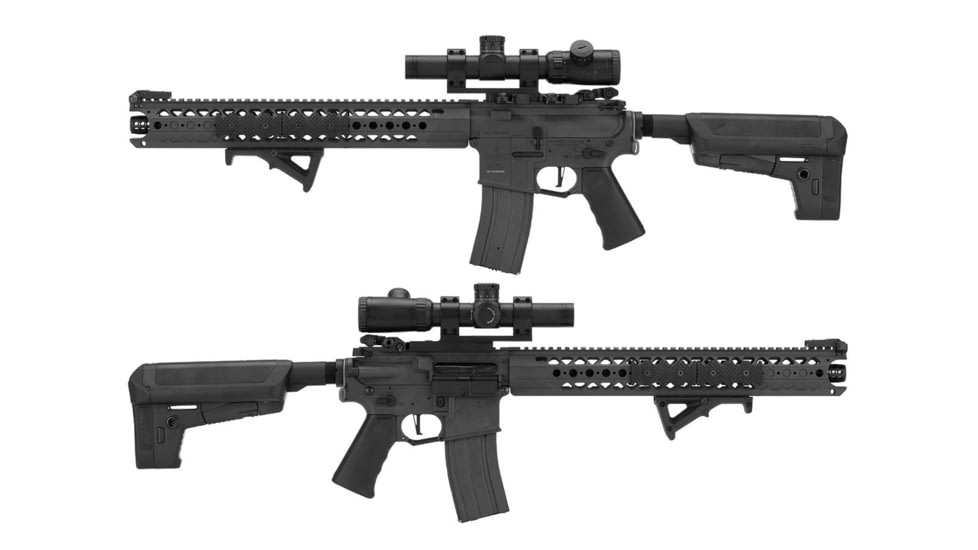 Krytac / KRISS USA War Sport Licensed LVOA-C M4 Carbine Airsoft AEG Rifle, Black, Large, KTAEG-LVOAC-BK01
