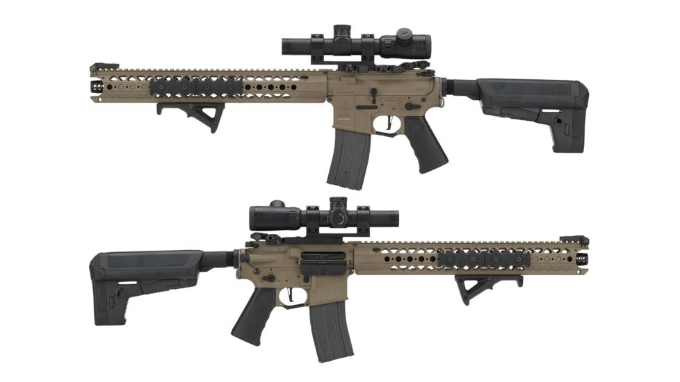 Krytac / KRISS USA War Sport Licensed LVOA-C M4 Carbine Airsoft AEG Rifle, Dark Earth, Large, KTAEG-LVOAC-FDE01