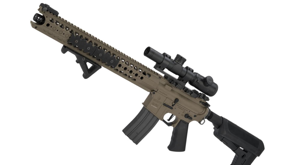 Krytac / KRISS USA War Sport Licensed LVOA-C M4 Carbine Airsoft AEG Rifle, Dark Earth, Large, KTAEG-LVOAC-FDE01
