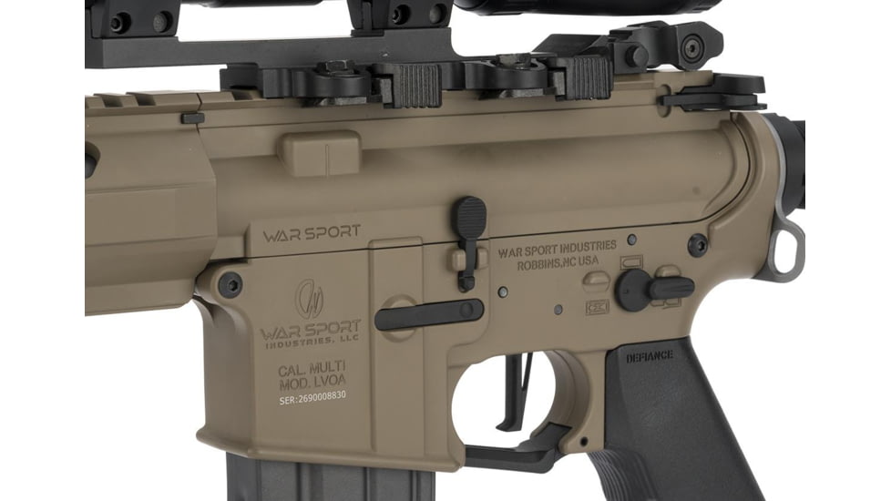 Krytac / KRISS USA War Sport Licensed LVOA-C M4 Carbine Airsoft AEG Rifle, Dark Earth, Large, KTAEG-LVOAC-FDE01
