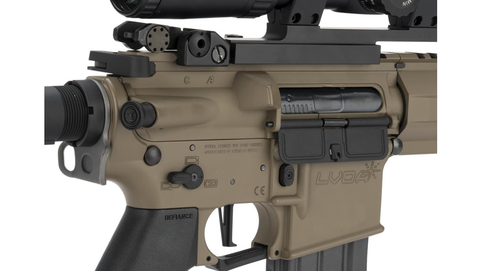 Krytac / KRISS USA War Sport Licensed LVOA-C M4 Carbine Airsoft AEG Rifle, Dark Earth, Large, KTAEG-LVOAC-FDE01