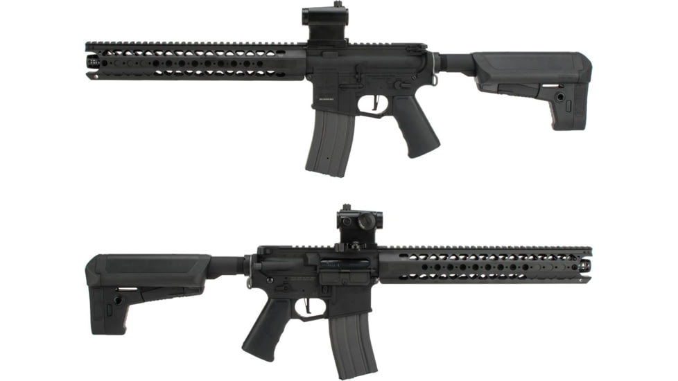 Krytac / KRISS USA War Sport Licensed LVOA-S M4 Carbine Airsoft AEG Rifle, 400 FPS, Black, Large, KTAEG-LVOAS-BK01