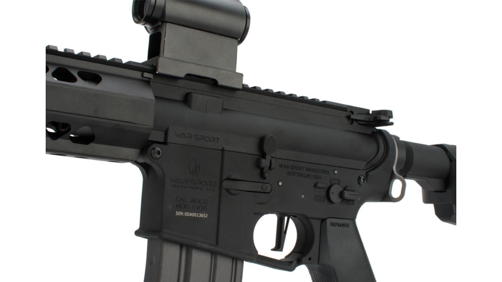 Krytac / KRISS USA War Sport Licensed LVOA-S M4 Carbine Airsoft AEG Rifle, 400 FPS, Black, Large, KTAEG-LVOAS-BK01