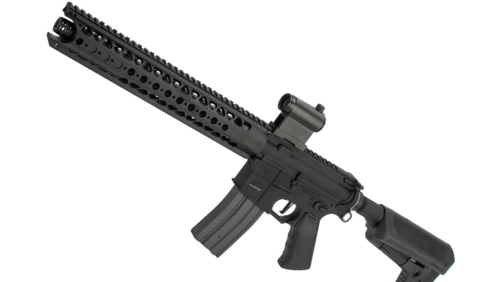 Krytac / KRISS USA War Sport Licensed LVOA-S M4 Carbine Airsoft AEG Rifle, 400 FPS, Black, Large, KTAEG-LVOAS-BK01