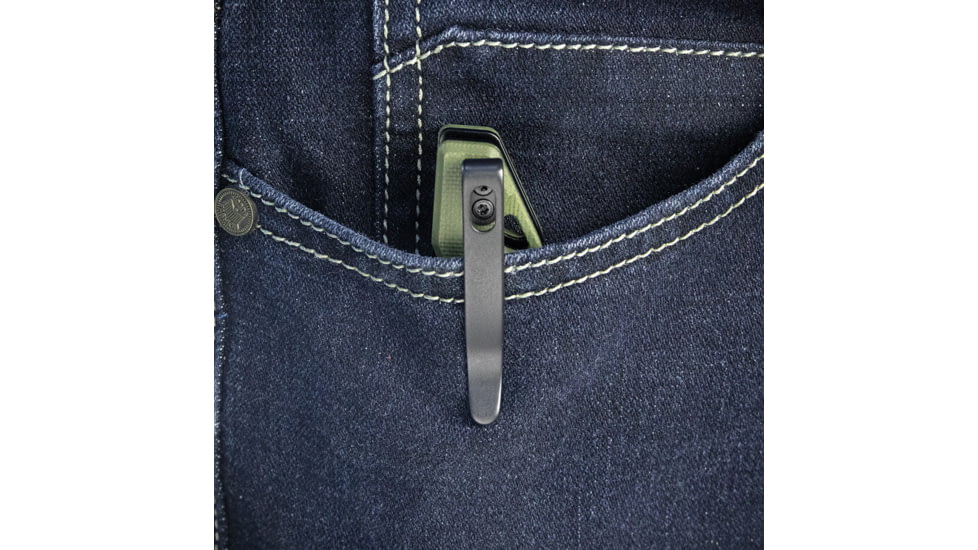 Kubey Mizo Folding Knife, 4in Closed, 3.13in Black Stonewash AUS-10A Stainless Blade, OD Green G10 Handle, KU312D