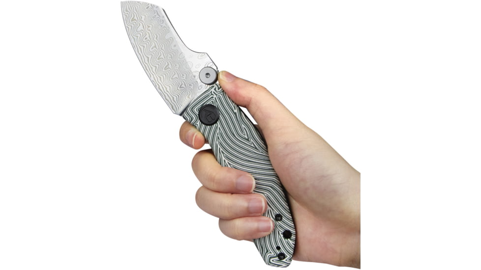 Kubey Monsterdog Linerlock Damascus