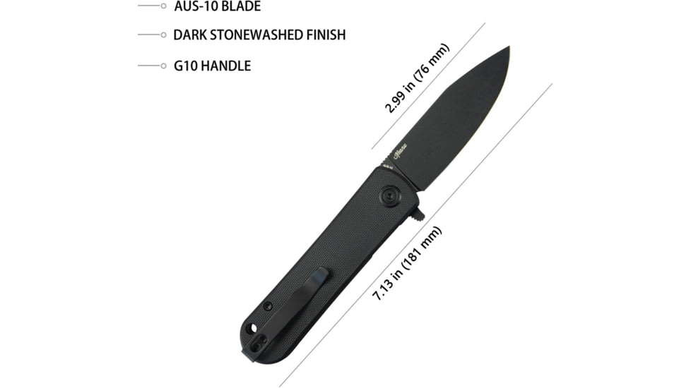 Kubey NEO Liner Lock. Black Out.