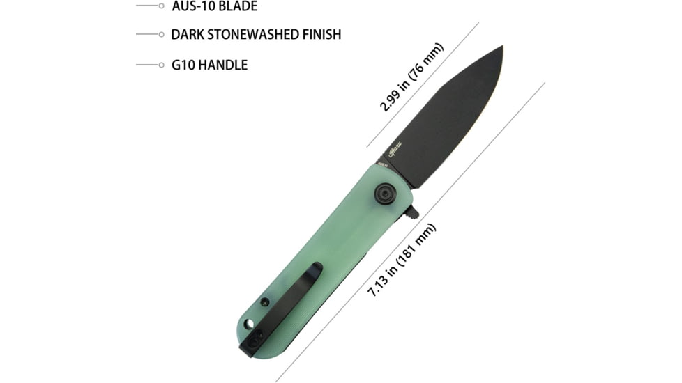 Kubey NEO Linerlock Jade BSW