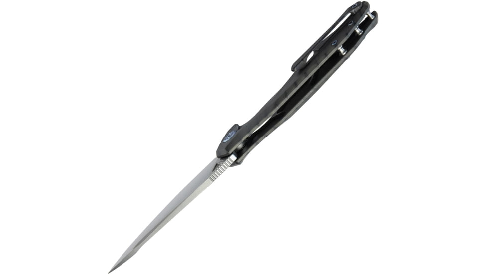 Kubey Nova Flame Titanium Folding Knife, 4.88in Closed, 3.63in Bead Blast 14C28N Sandvik SS Blade, Flame Anodized Titanium Handle, KB235G