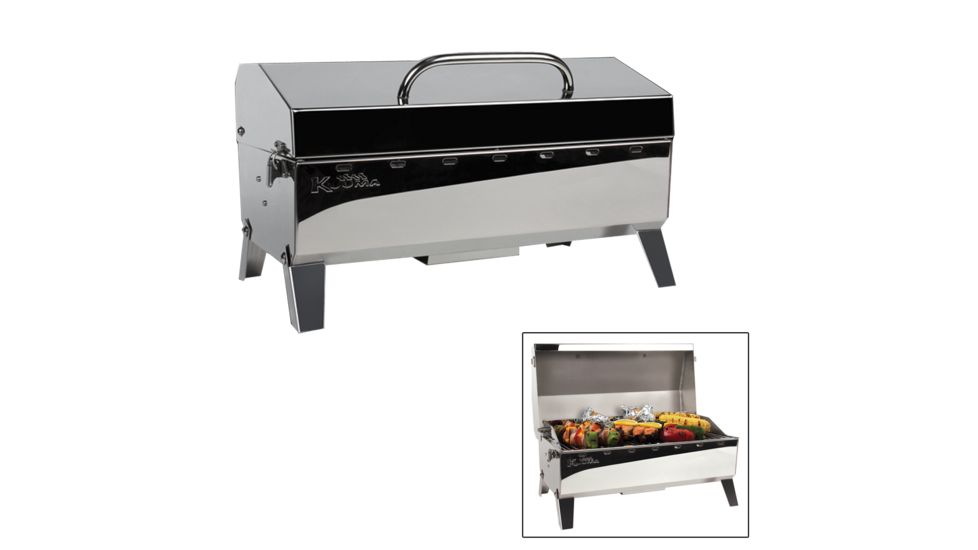 Kuuma Products Stow N' Go 160 Gas Grill - 13,000BTU w/Regulator, Thermometer and Igniter 49155