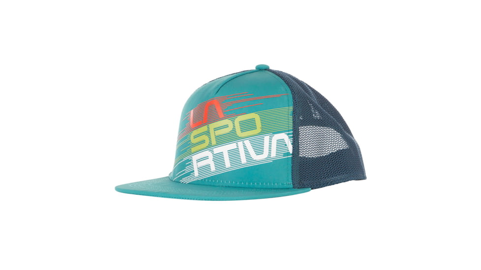 La Sportiva Stripe Evo Trucker Hat, Lagoon/Storm Blue, Large, Y41-638639-L