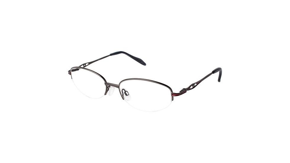 LAmy C By 520 Eyeglass Frames - Frame GUNMETAL/BURGDY, Size 53/17mm CYCBL52003