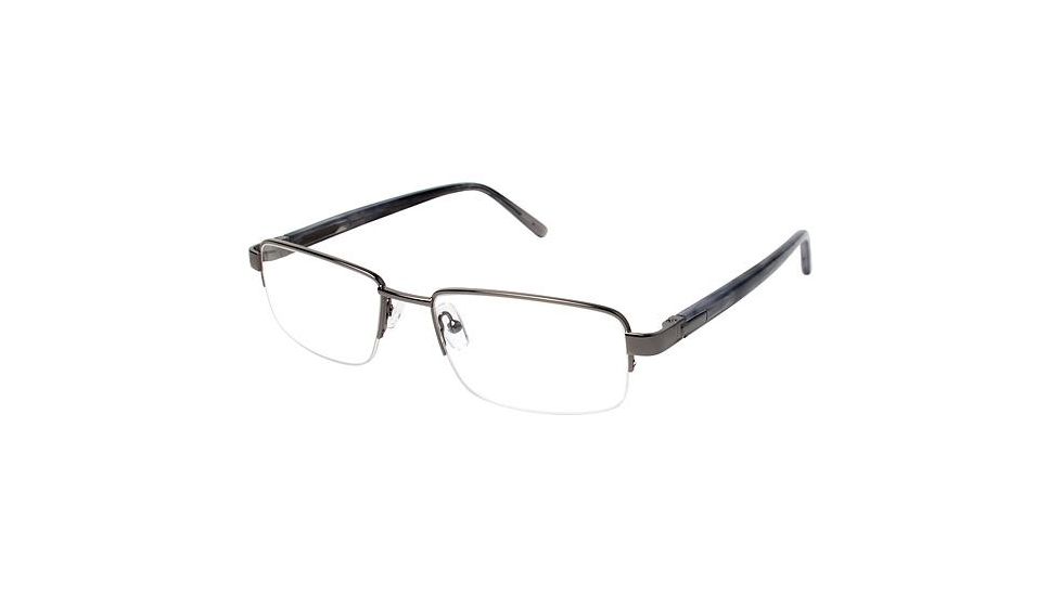LAmy C by L'AMY 615 Bifocal Prescription Eyeglasses - Frame DARK GREY CYCBL61501