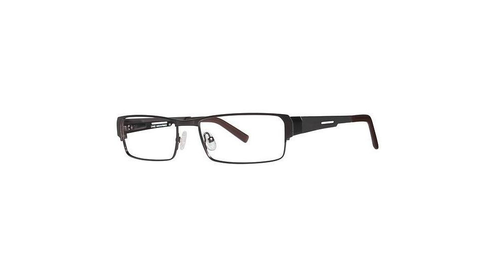 LAmy Marcel Single Vision Prescription Eyeglasses - Frame Matte Brown, Size 54/16mm LYMARCEL03