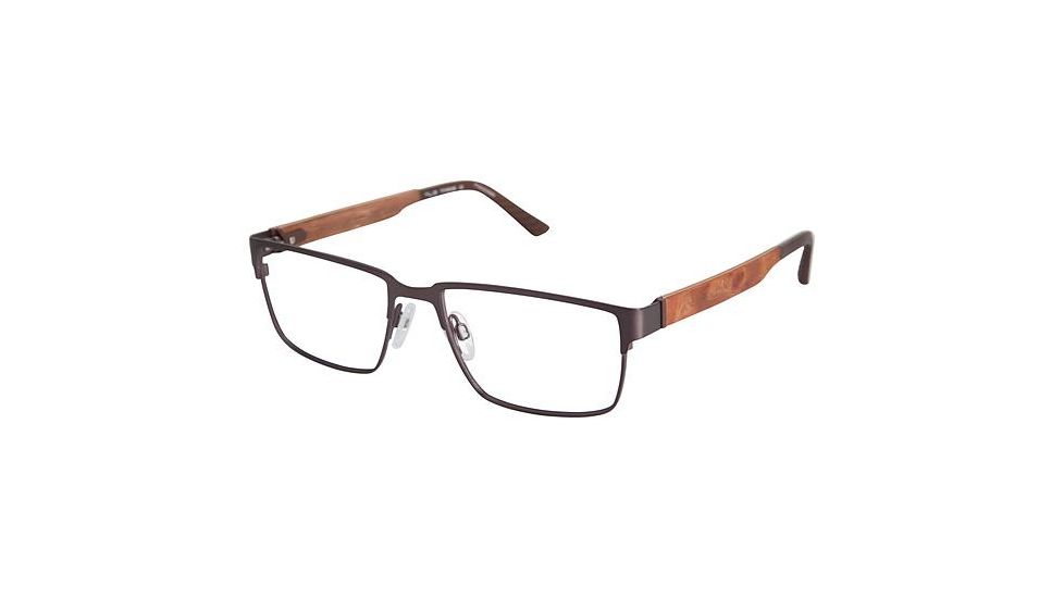 LAmy NU005 Single Vision Prescription Eyeglasses - Frame BROWN, Size 55/17mm LYNU00503