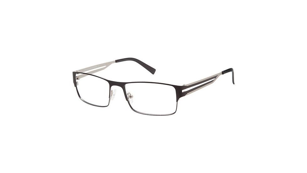 LAmy PHILIPPE Eyeglass Frames - Frame Matte Black / Matte Silver, Size 55/17mm LYPHILIPPE01