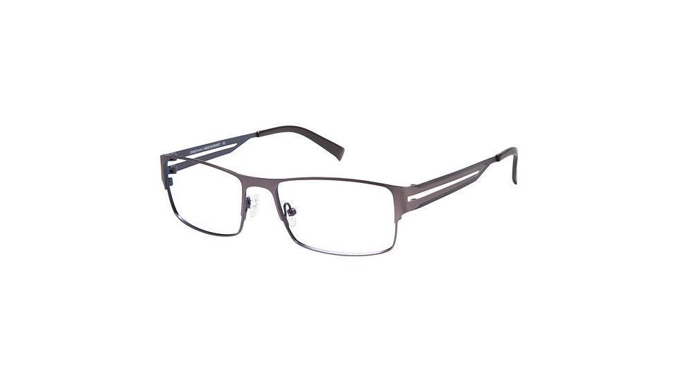 LAmy PHILIPPE Eyeglass Frames - Frame Matte Grey / Matte Navy, Size 55/17mm LYPHILIPPE02