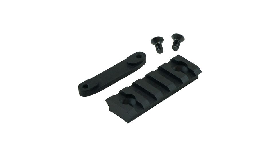 Lancer Handguard Accessory Rail For Round Handguard With Backing Hardware 2 Inch Rail Black