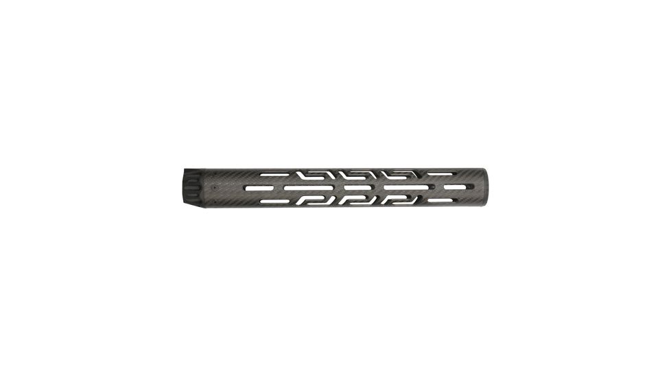 Lancer LCR5 Lightweight Carbon-Fiber Rifle Length Plus Round Handguard With Premium Cooling Slots For AR 5.56mm 14.6 Inches Black No Rail
