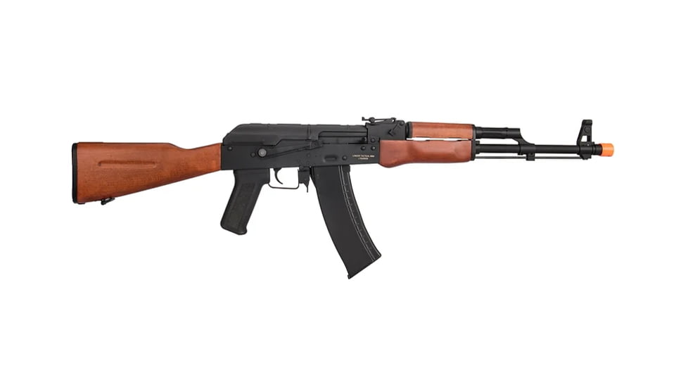 Lancer Tactical AK-74N AEG Airsoft Rifle, Black/Wood, LT-50