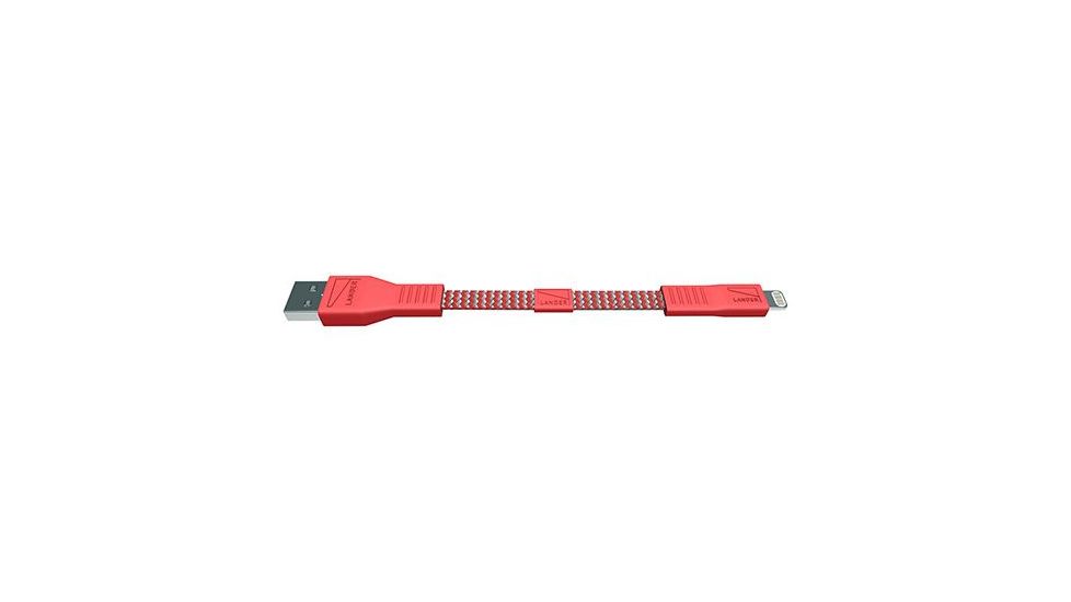 Lander Neve USB to Lightning Cable, 6in, Red, Red, 1 Year Mfg Warranty, LAN-3ULR6-APNEV-8B0
