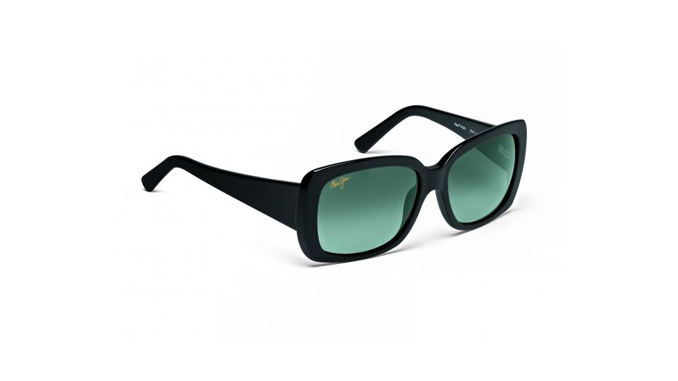 Maui Jim Lani Sunglasses w/ Gloss Black Frame and Neutral Grey Lenses - GS239-02, Quarter View
