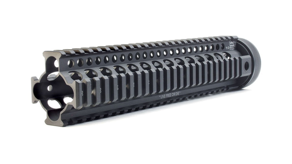 LaRue Tactical Quad Rail AR-15 Handguard, 11in, Black Anodized, Black, LT213